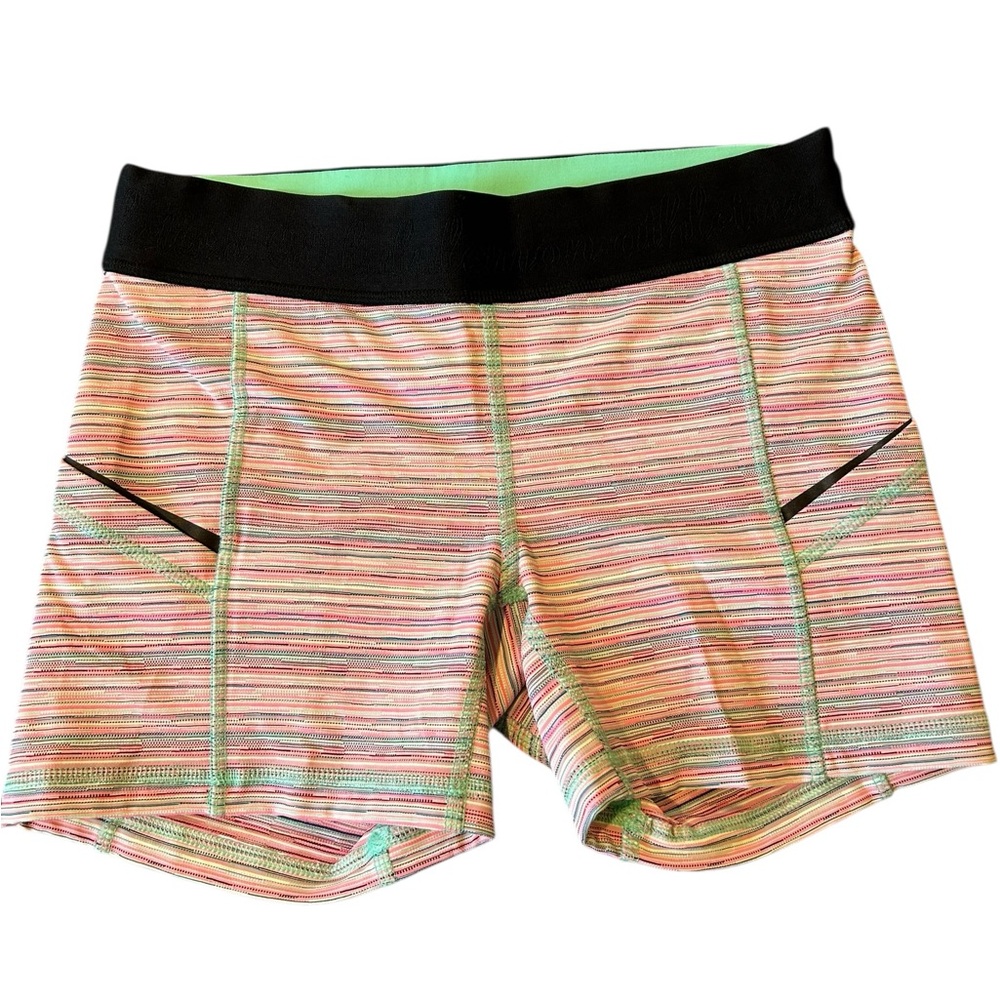 Lululemon What The Sport Short Pink Blue Stripe 6 - Picture 4 of 13